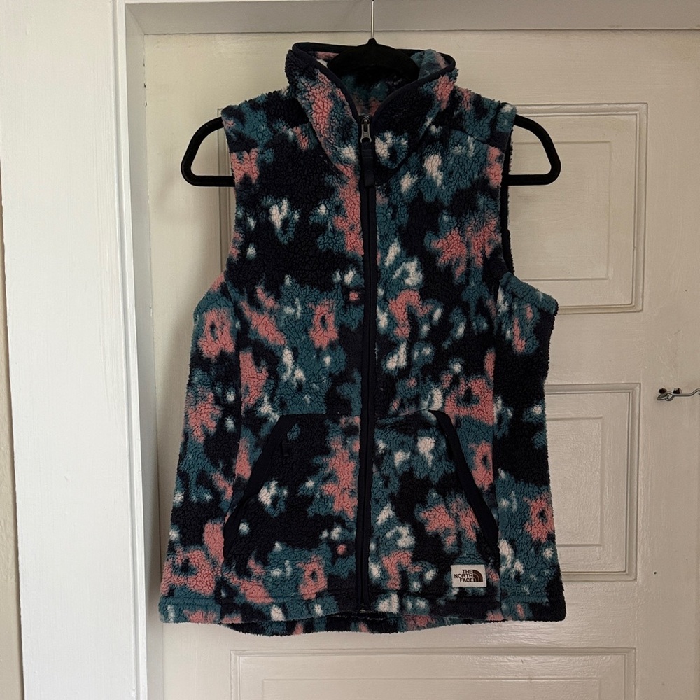 The North Face Fleece Vest - Navy and Pink
